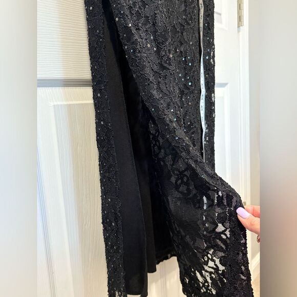 NWT Connected Apparel Lace and Sequins Short Sleeve Gown Size 10 - Picture 9 of 12